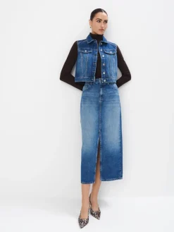 Röcke>MOHITO Midi-Rock aus Denim Blau