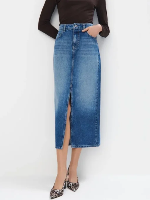 Röcke>MOHITO Midi-Rock aus Denim Blau