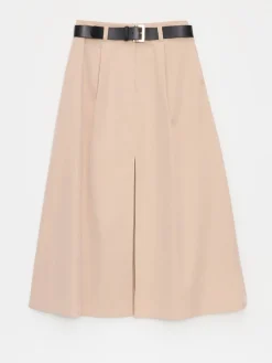 Röcke></noscript>MOHITO Midirock mit Gürtel Beige
