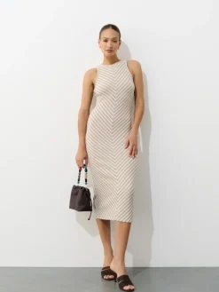Bestsellers>MOHITO Midi-Strickkleid Beige
