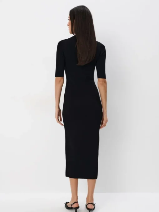 Midi, Maxikleider|Kleider, Overalls>MOHITO Midi-Strickkleid Schwarz