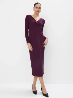 Midi, Maxikleider|Kleider, Overalls>MOHITO Midi-Strickkleid Karminrot