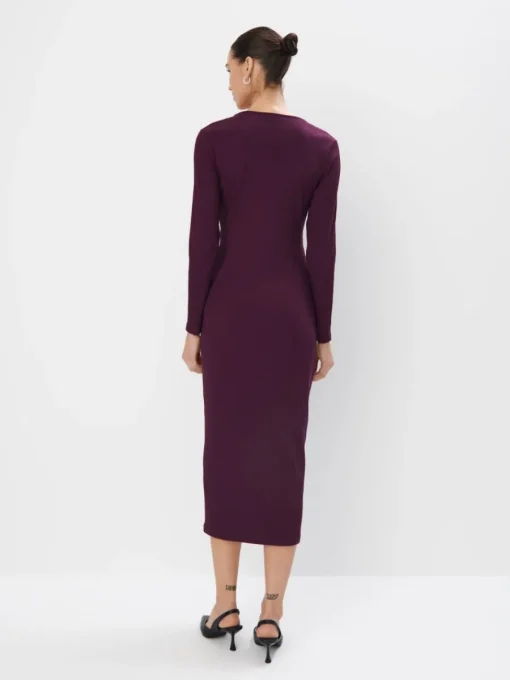 Midi, Maxikleider|Kleider, Overalls>MOHITO Midi-Strickkleid Karminrot