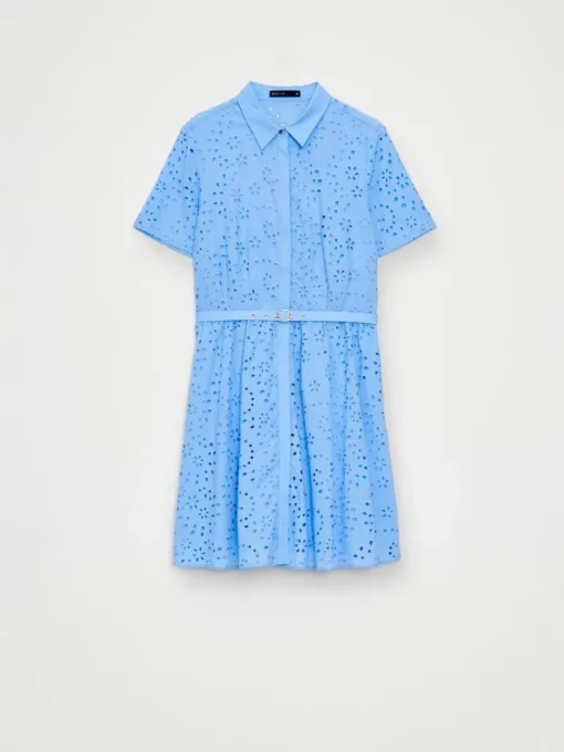 Bestsellers>MOHITO Mini-Hemdkleid Hellblau