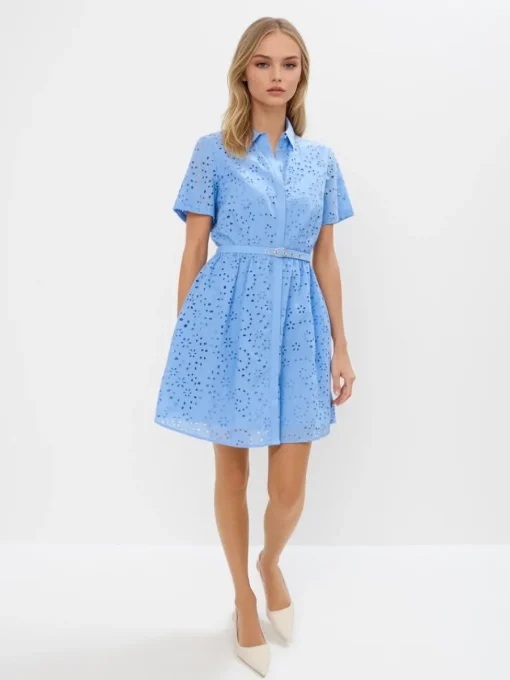 Bestsellers>MOHITO Mini-Hemdkleid Hellblau