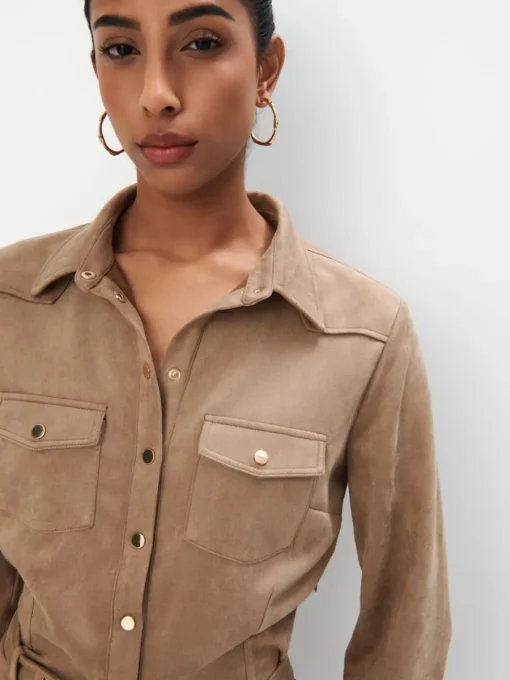 Minikleider|Kleider, Overalls>MOHITO Mini-Hemdkleid Beige