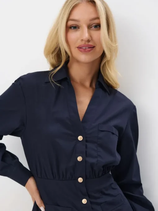 Minikleider|Kleider, Overalls>MOHITO Mini-Hemdkleid Navy
