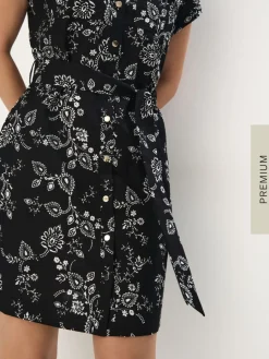 Frühlingskleider|Kleider, Overalls></noscript>MOHITO Mini-Hemdkleid Schwarz