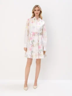 Kleider, Overalls|Entdecke Alles></noscript>MOHITO Mini-Hemdkleid aus Baumwolle Creme