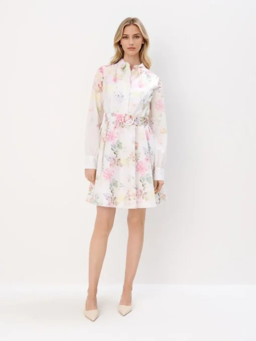 Kleider, Overalls|Entdecke Alles>MOHITO Mini-Hemdkleid aus Baumwolle Creme