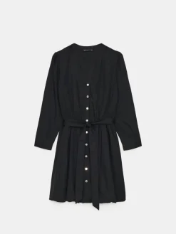 Minikleider|Kleider, Overalls></noscript>MOHITO Mini-Hemdkleid mit Bindegürtel Schwarz