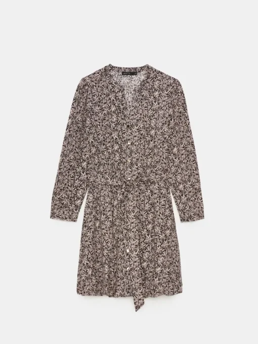 Minikleider|Kleider, Overalls>MOHITO Mini-Hemdkleid mit Bindegürtel Beige