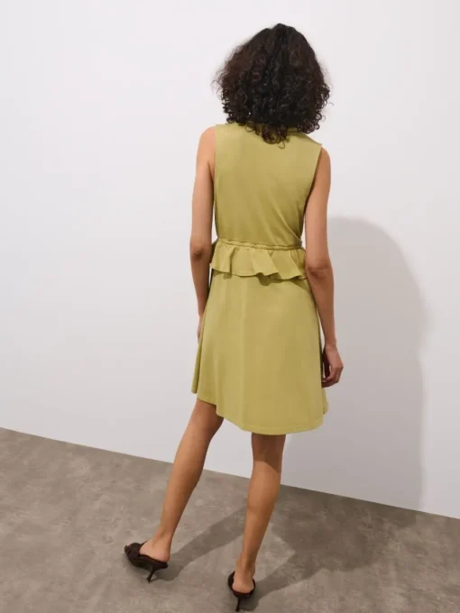 Frühlingskleider|Kleider, Overalls>MOHITO Minikleid aus Baumwolle Olivgrün