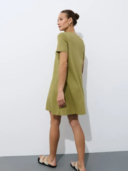 Frühlingskleider|Kleider, Overalls>MOHITO Minikleid aus Baumwolle Grün