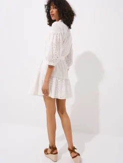 Kleider, Overalls|Entdecke Alles>MOHITO Minikleid aus Baumwolle Creme