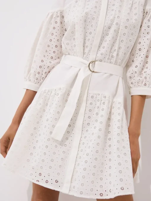 Kleider, Overalls|Entdecke Alles>MOHITO Minikleid aus Baumwolle Creme