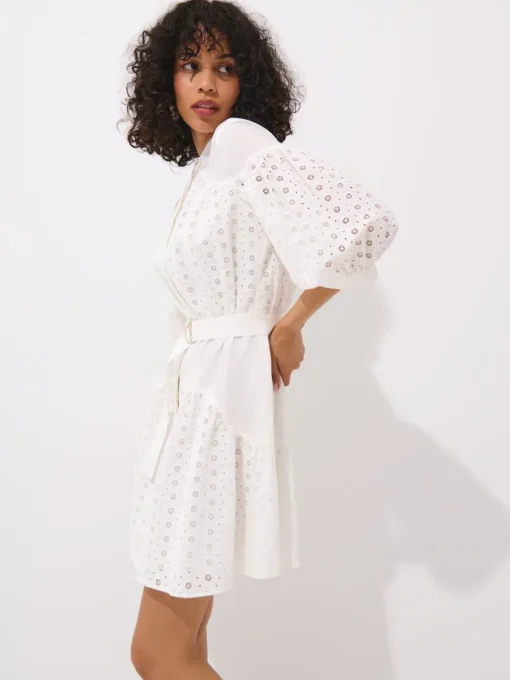 Kleider, Overalls|Entdecke Alles>MOHITO Minikleid aus Baumwolle Creme