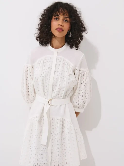 Kleider, Overalls|Entdecke Alles>MOHITO Minikleid aus Baumwolle Creme