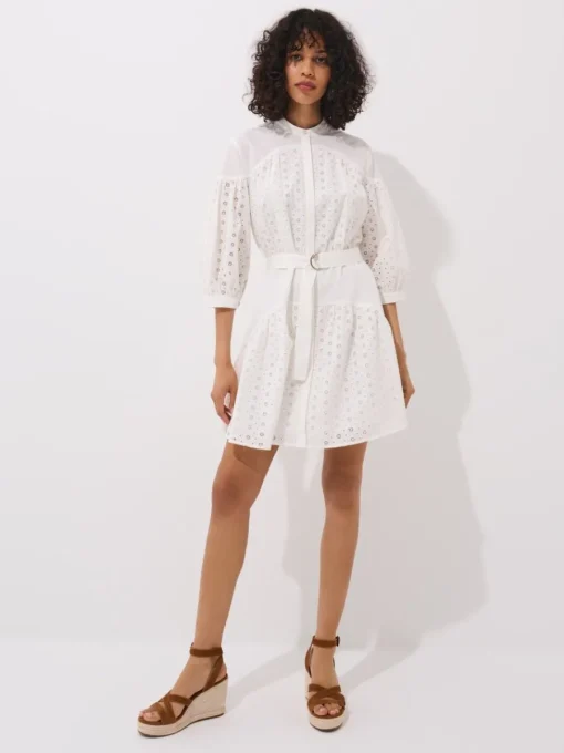 Kleider, Overalls|Entdecke Alles>MOHITO Minikleid aus Baumwolle Creme