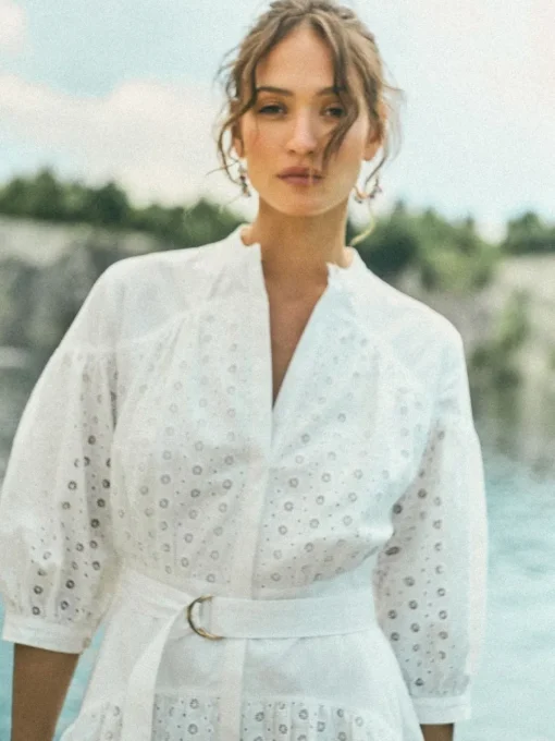Kleider, Overalls|Entdecke Alles>MOHITO Minikleid aus Baumwolle Creme