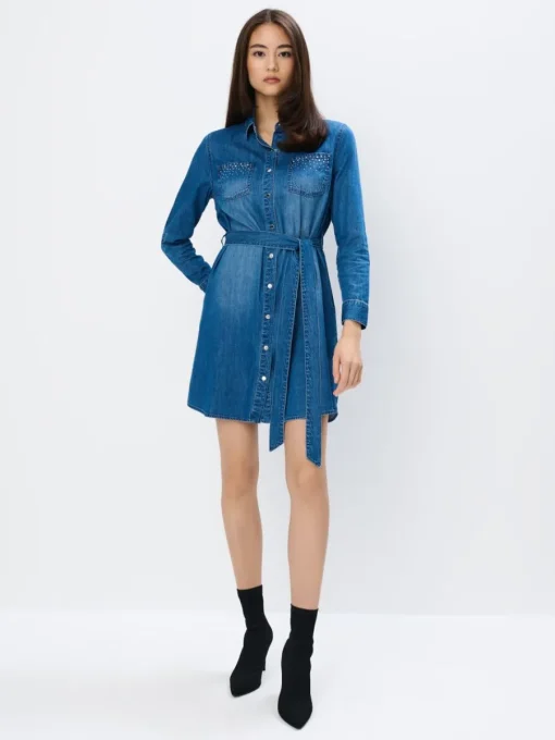 Minikleider|Kleider, Overalls>MOHITO Minikleid aus Jeans Blau