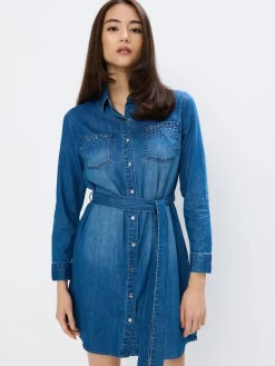 Minikleider|Kleider, Overalls>MOHITO Minikleid aus Jeans Blau