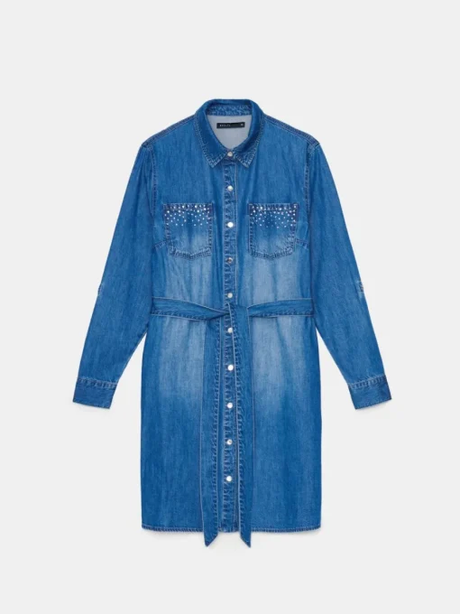 Minikleider|Kleider, Overalls>MOHITO Minikleid aus Jeans Blau