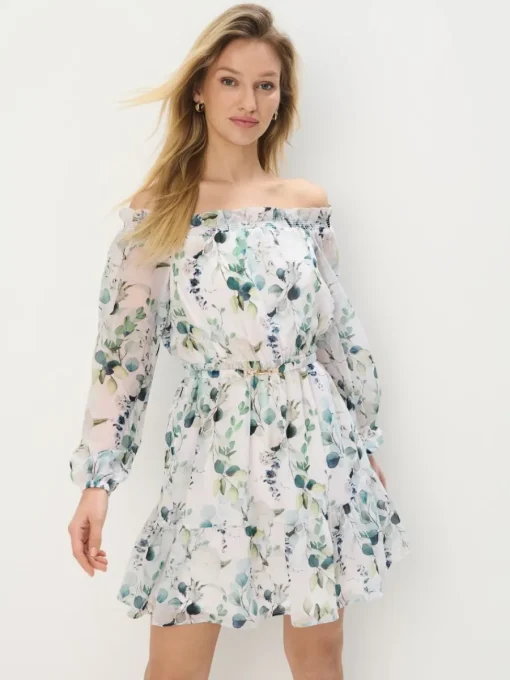 Frühlingskleider|Kleider, Overalls>MOHITO Minikleid gemustert Weiu00df