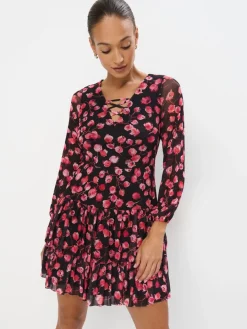 Geblümte Kleider|Kleider, Overalls>MOHITO Minikleid in A-Linie Rot