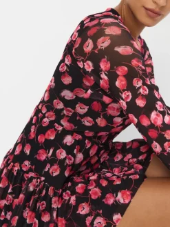 Geblümte Kleider|Kleider, Overalls></noscript>MOHITO Minikleid in A-Linie Rot