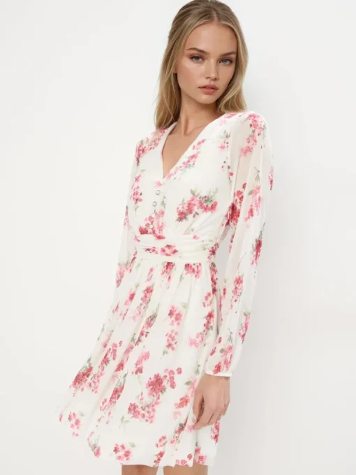 Kleider, Overalls|Entdecke Alles>MOHITO Minikleid mit Blumenmuster Pink