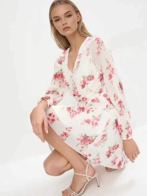 Kleider, Overalls|Entdecke Alles>MOHITO Minikleid mit Blumenmuster Pink