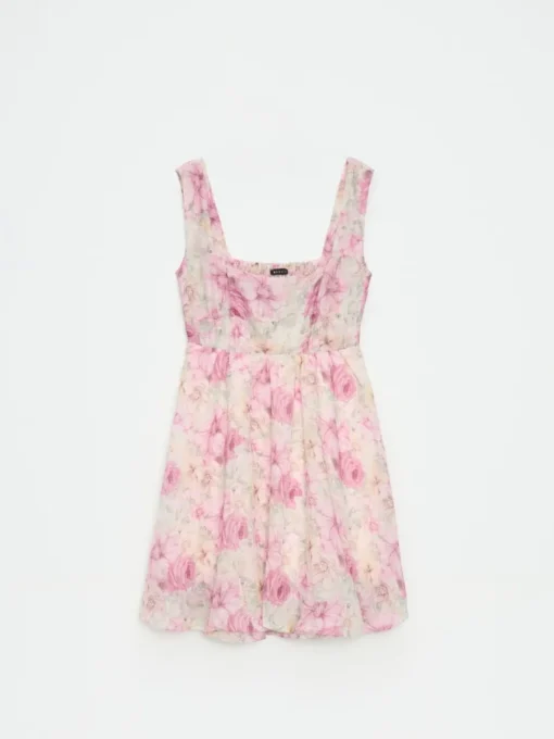 Kleider, Overalls|Entdecke Alles>MOHITO Minikleid mit Blumenmuster Pink