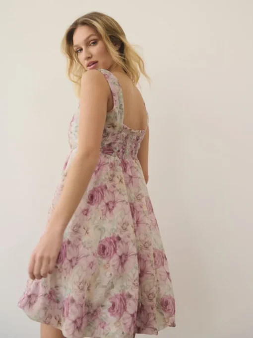 Kleider, Overalls|Entdecke Alles>MOHITO Minikleid mit Blumenmuster Pink