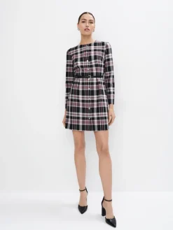 Minikleider|Kleider, Overalls>MOHITO Minikleid mit Gürtel Dunkelviolett
