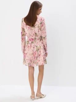 Geblümte Kleider|Kleider, Overalls></noscript>MOHITO Minikleid mit Gürtel Pink