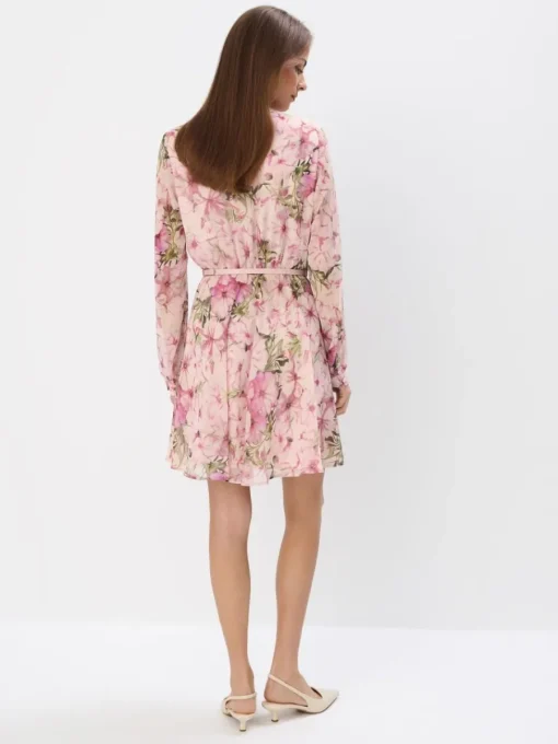 Geblümte Kleider|Kleider, Overalls>MOHITO Minikleid mit Gürtel Pink