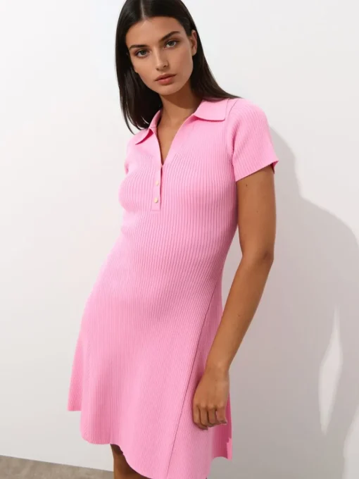 Coming Soon!>MOHITO Minikleid mit Kragen Pink
