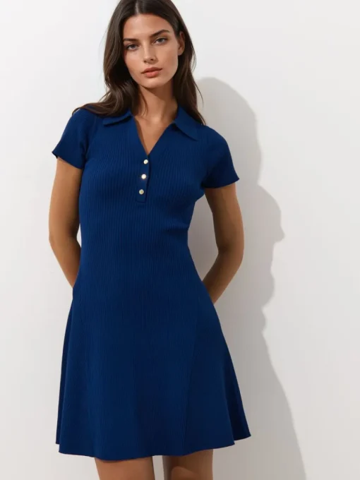 Coming Soon!>MOHITO Minikleid mit Kragen Navy
