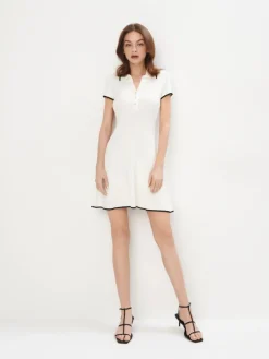 Minikleider|Kleider, Overalls>MOHITO Minikleid mit Kragen Creme