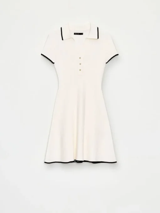 Minikleider|Kleider, Overalls>MOHITO Minikleid mit Kragen Creme