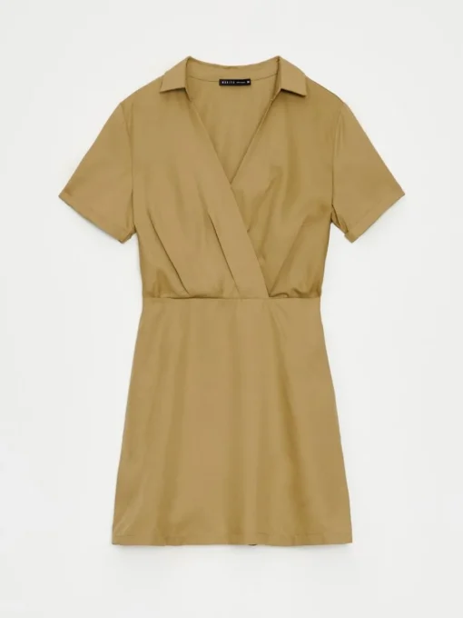 Bestsellers>MOHITO Minikleid mit Kuvert-Ausschnitt Olivgrün
