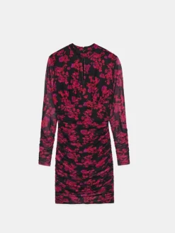 Geblümte Kleider|Kleider, Overalls></noscript>MOHITO Minikleid mit Raffung Schwarz