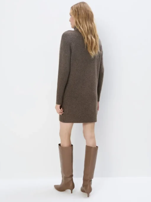 Minikleider|Kleider, Overalls>MOHITO Minikleid mit Rollkragen Dunkelbraun