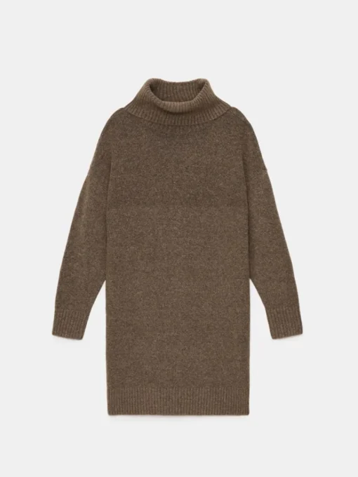 Minikleider|Kleider, Overalls>MOHITO Minikleid mit Rollkragen Dunkelbraun