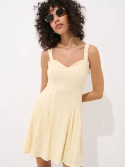Coming Soon!>MOHITO Minikleid mit Trägern Hellgelb