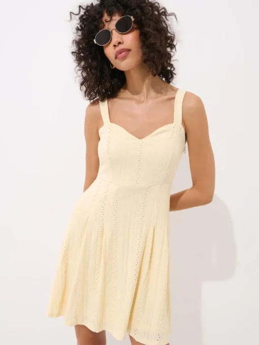 Coming Soon!>MOHITO Minikleid mit Trägern Hellgelb