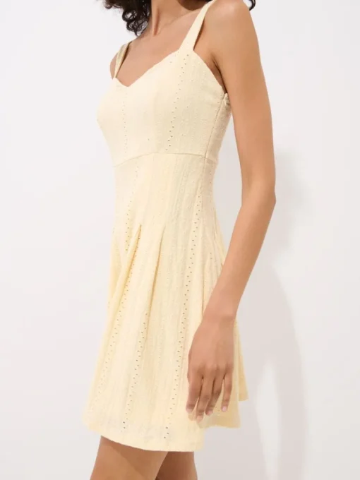 Coming Soon!>MOHITO Minikleid mit Trägern Hellgelb