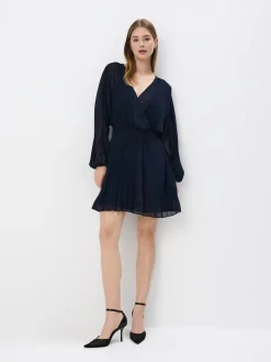 Frühlingskleider|Kleider, Overalls>MOHITO Minikleid mit V-Ausschnitt Navy