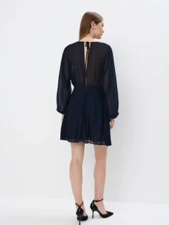 Frühlingskleider|Kleider, Overalls></noscript>MOHITO Minikleid mit V-Ausschnitt Navy